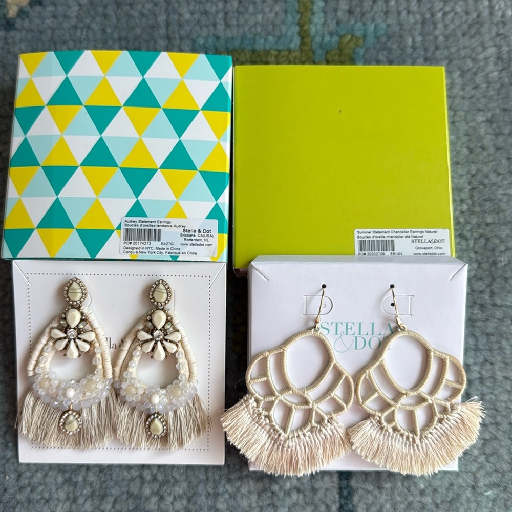 Stella & Dot Assorted Earring Lot - most never worn! Less than $10 a pair!! - Picture 8 of 12
